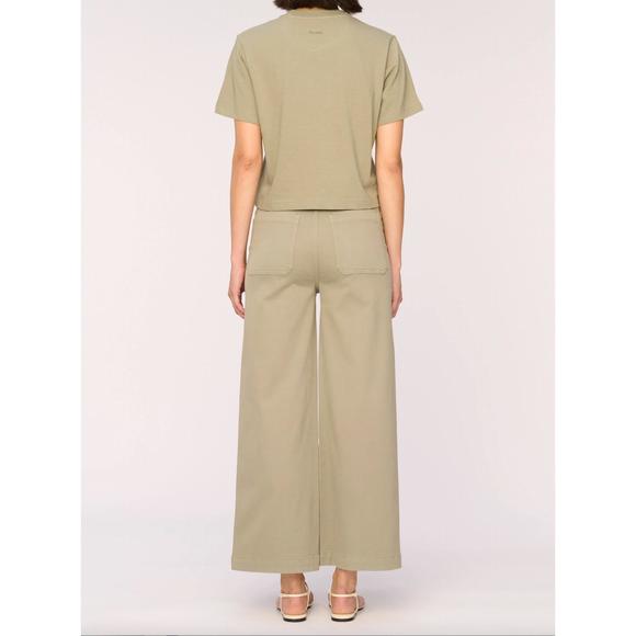 NEW DL1961 - WOMEN'S hepburn wide leg high rise jean in alpine green - Picture 3 of 3